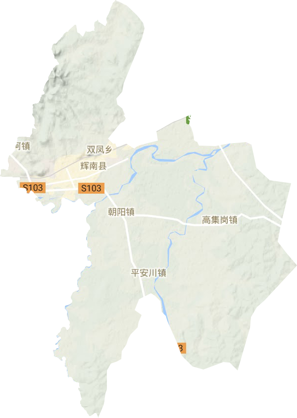 朝阳镇地形地图