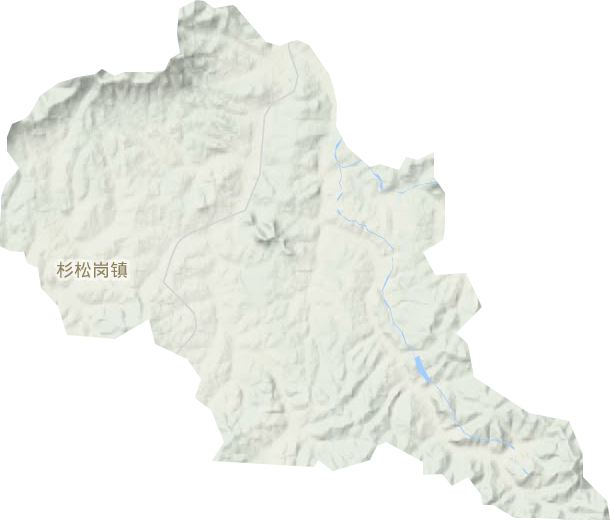 杉松岗镇地形地图