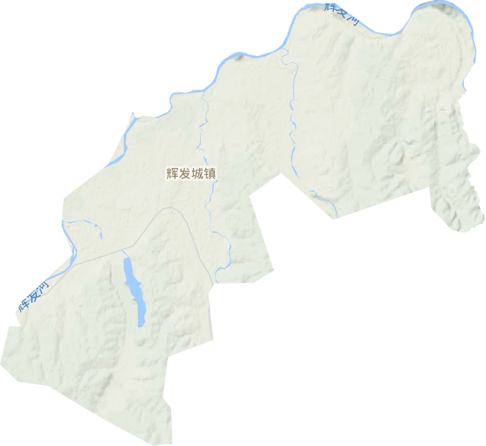 辉发城镇地形地图