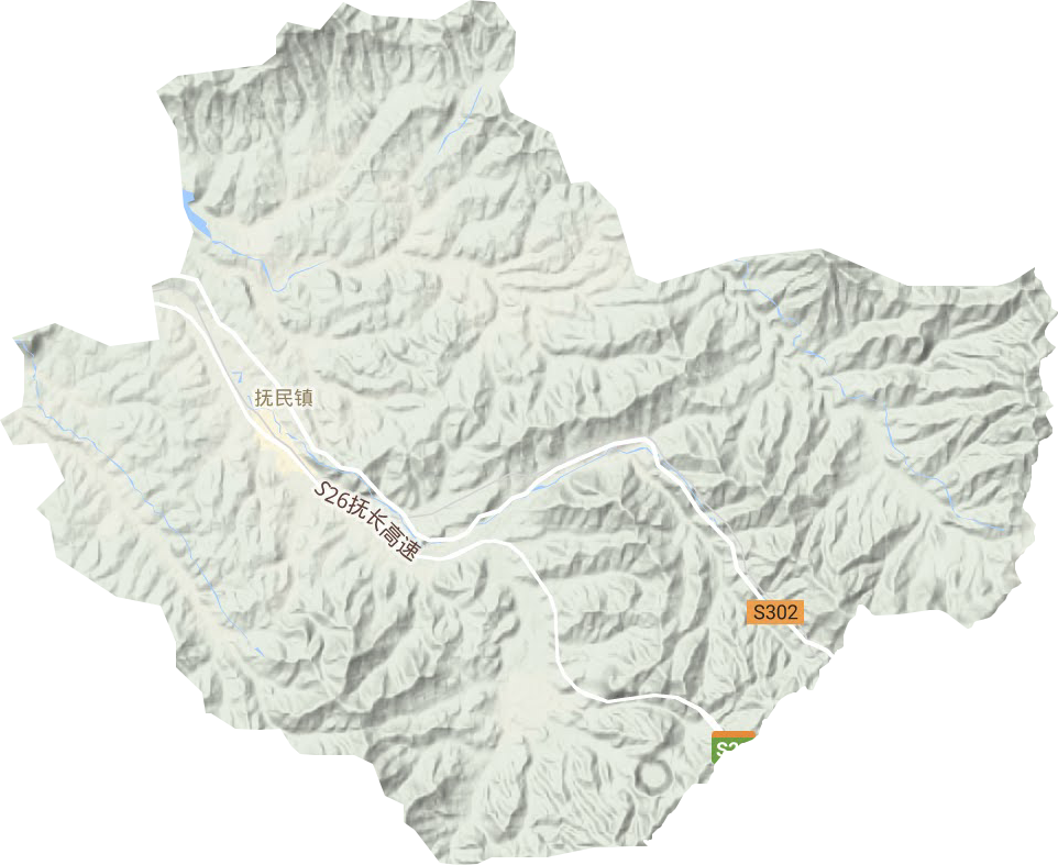 抚民镇地形地图