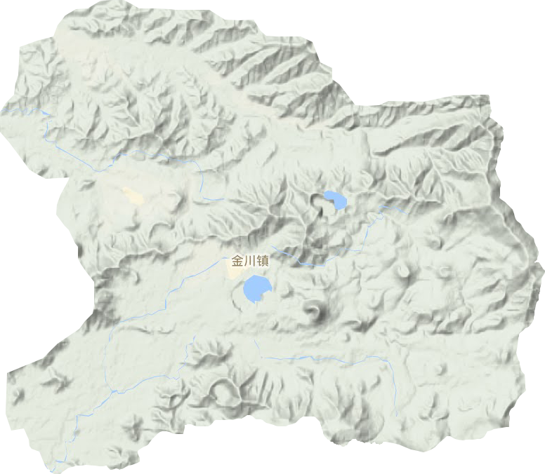 金川镇地形地图