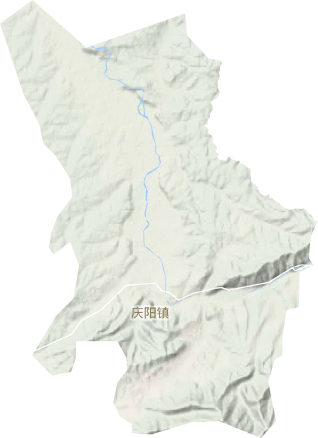 庆阳镇地形地图