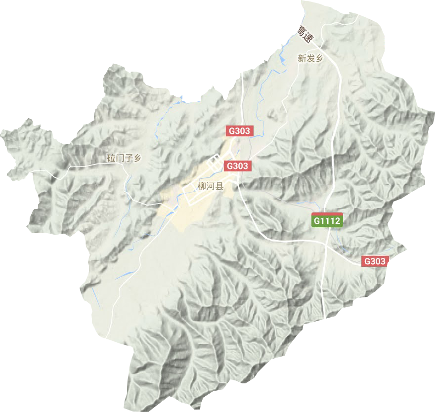柳河镇地形地图