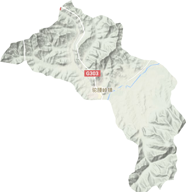 驼腰岭镇地形地图