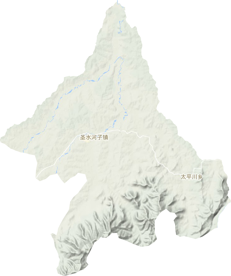 圣水河子镇地形地图