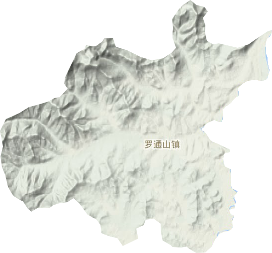 罗通山镇地形地图