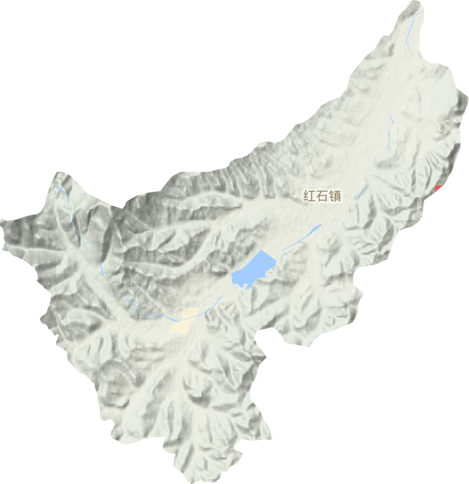 红石镇地形地图