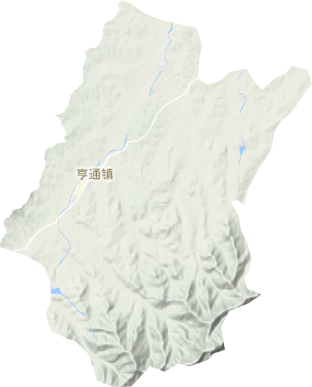 亨通镇地形地图