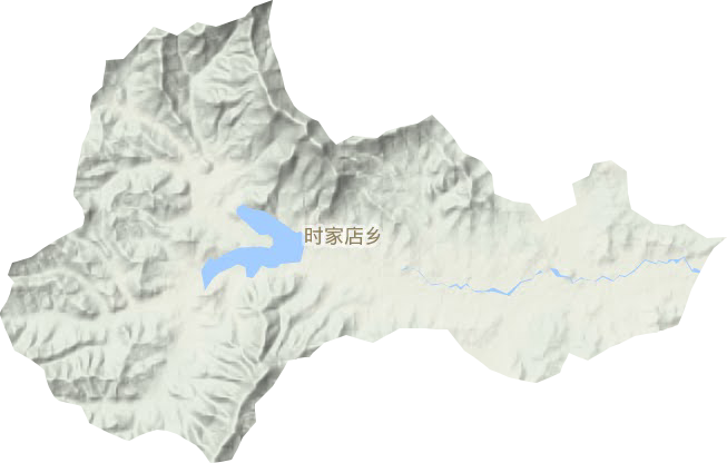 时家店乡地形地图