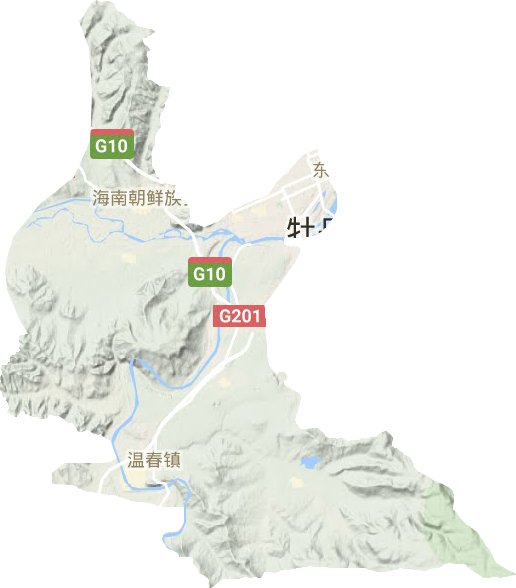 西安区地形地图