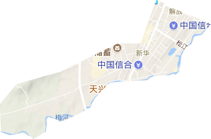 新华街道地形地图
