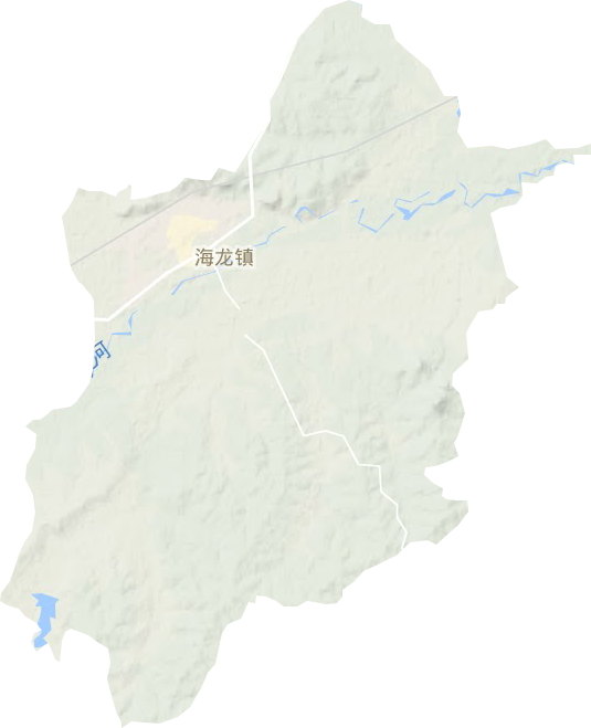 海龙镇地形地图