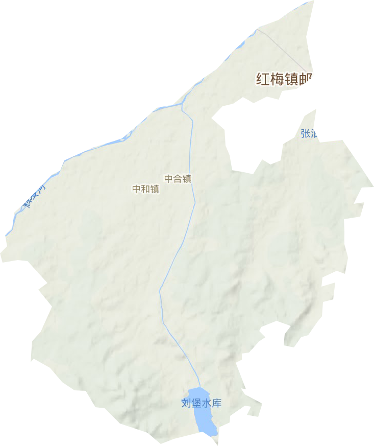 中和镇地形地图