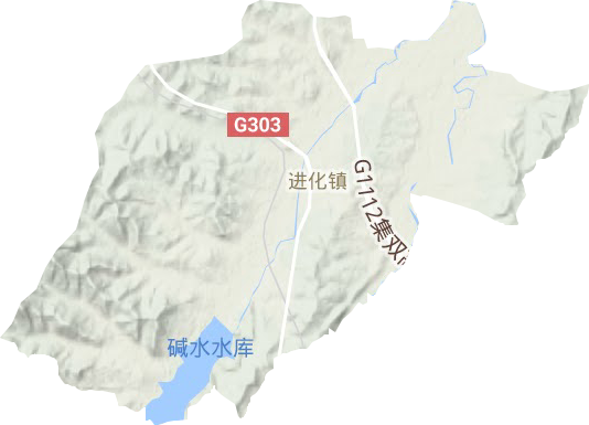 进化镇地形地图