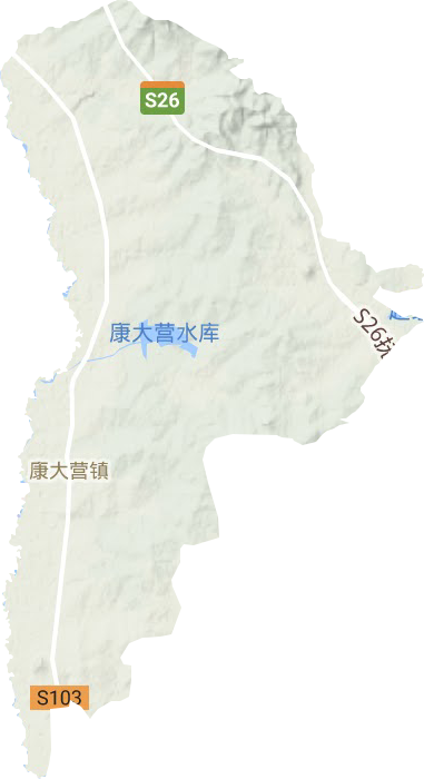 康大营镇地形地图