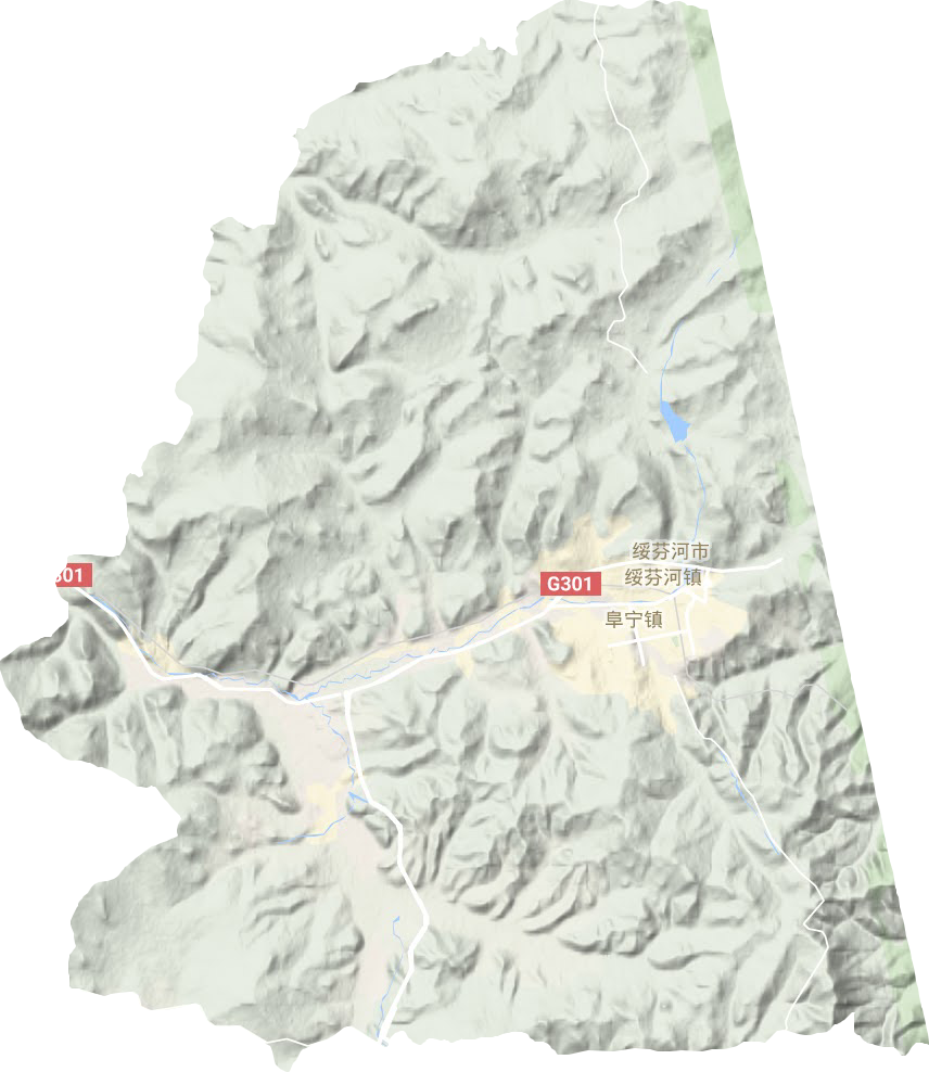绥芬河市地形地图