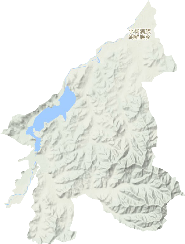 小杨满族朝鲜族乡地形地图