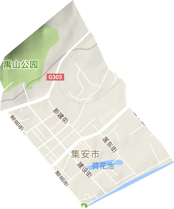 黎明街道地形地图