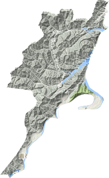 青石镇地形地图