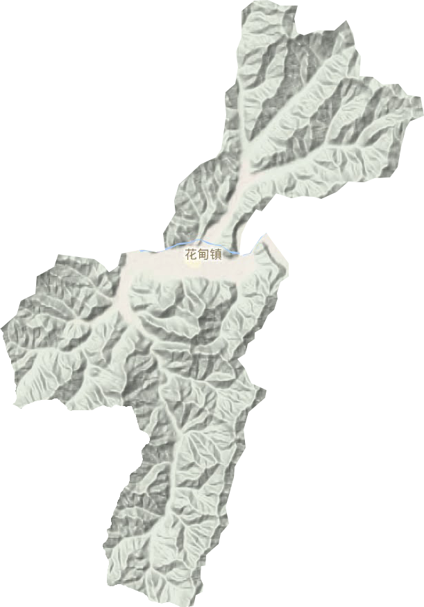 花甸镇地形地图