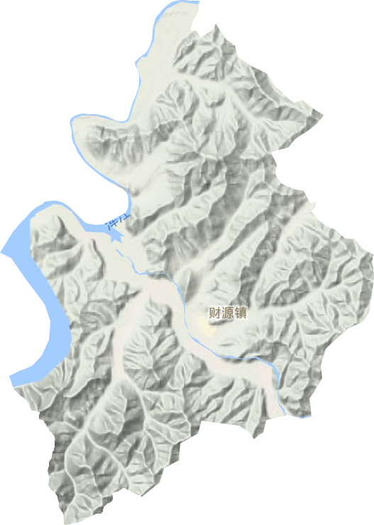 财源镇地形地图