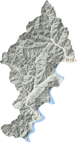 麻线乡地形地图
