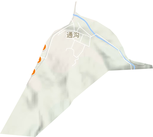 通沟街道地形地图