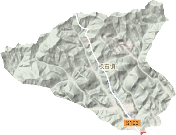 板石街道地形地图