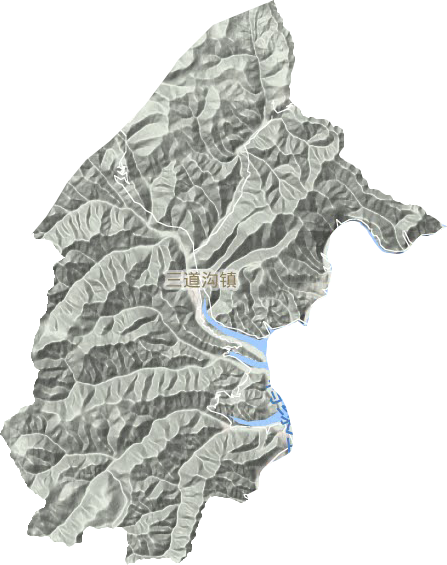 三道沟镇地形地图