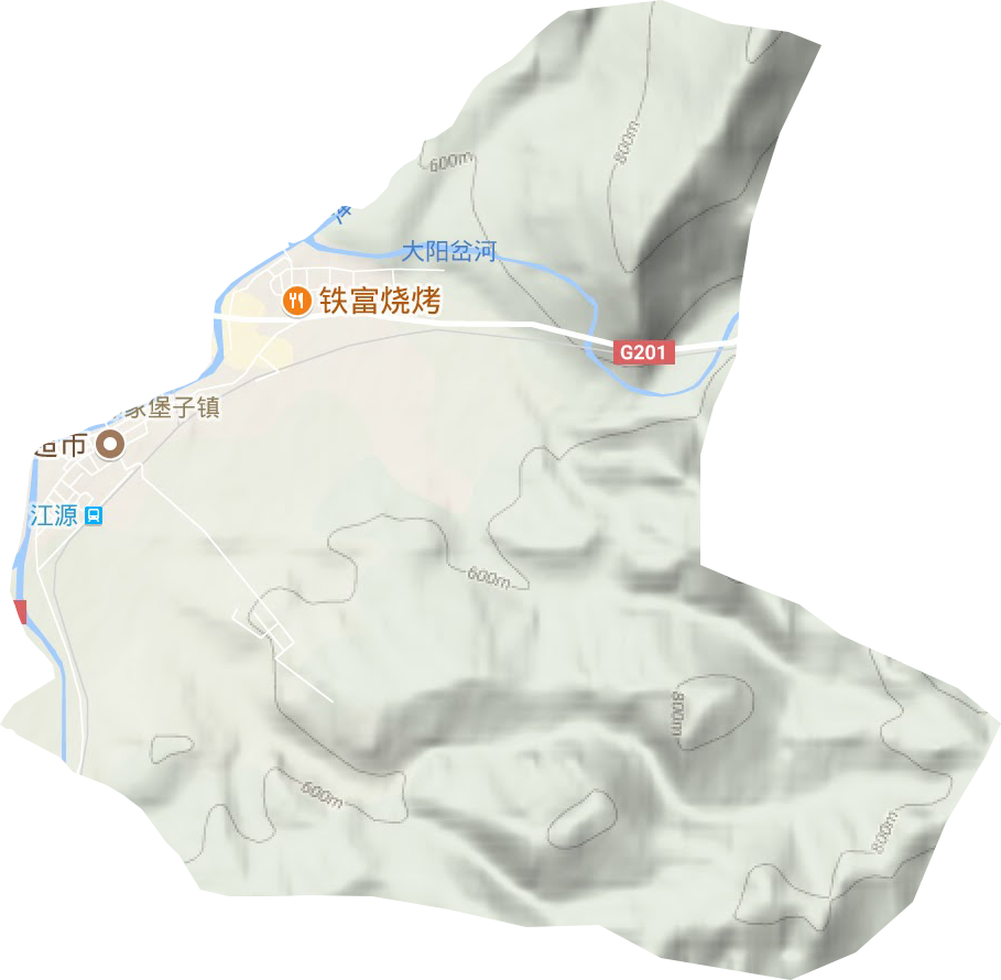 孙家堡子街道地形地图
