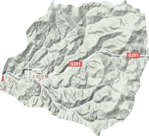 大阳岔镇地形地图