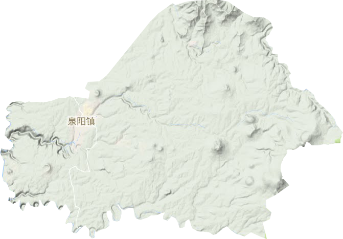 泉阳镇地形地图
