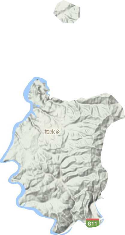 抽水乡地形地图