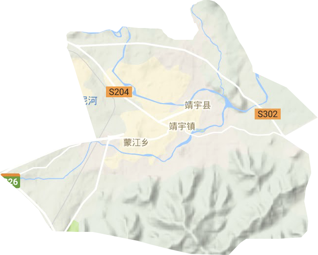 靖宇镇地形地图
