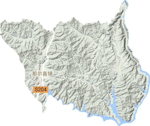 那尔轰镇地形地图