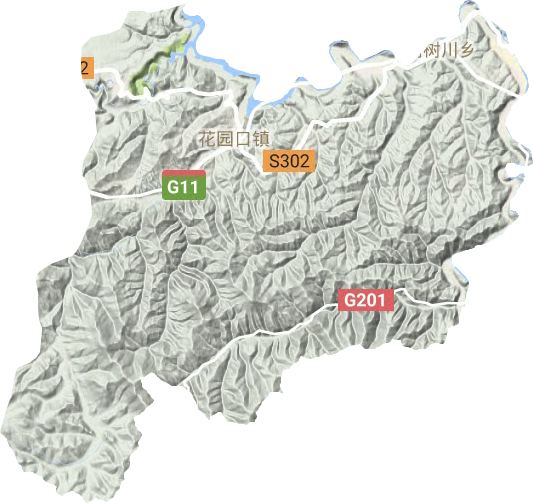 花园口镇地形地图