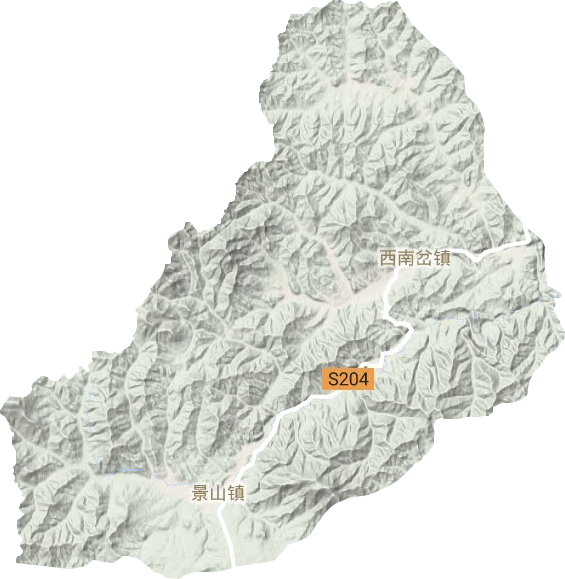 景山镇地形地图
