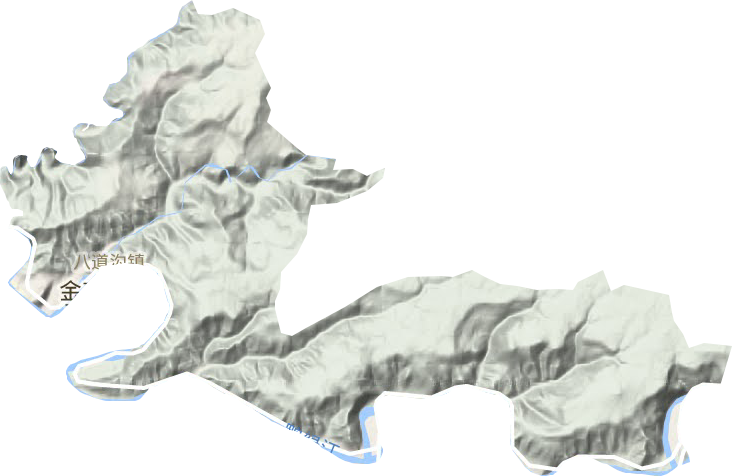八道沟镇地形地图