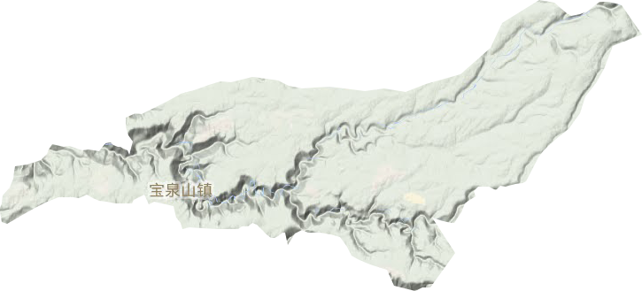 宝泉山镇地形地图