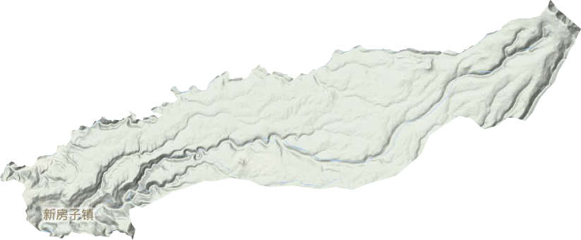 新房子镇地形地图