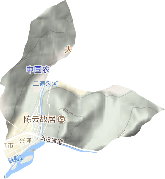 兴隆街道地形地图