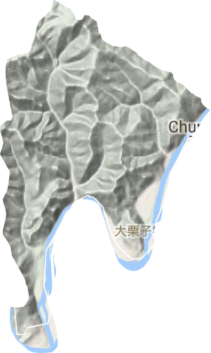 大栗子街道地形地图
