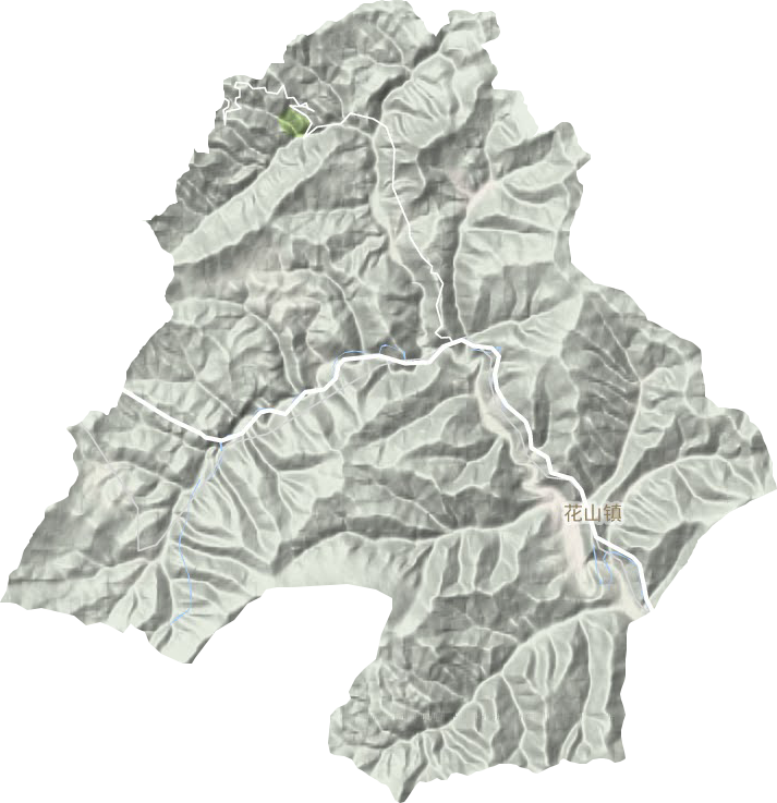 花山镇地形地图