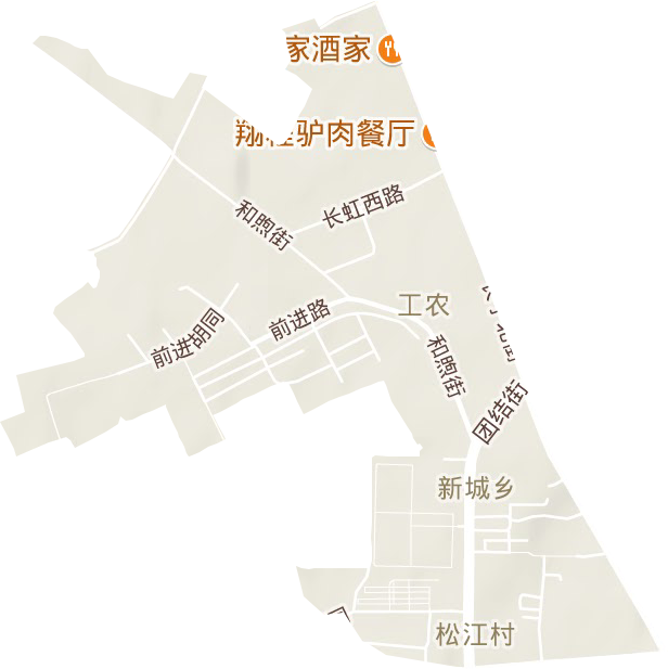 前进街道地形地图