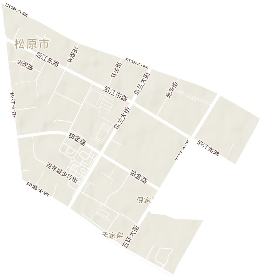沿江街道地形地图