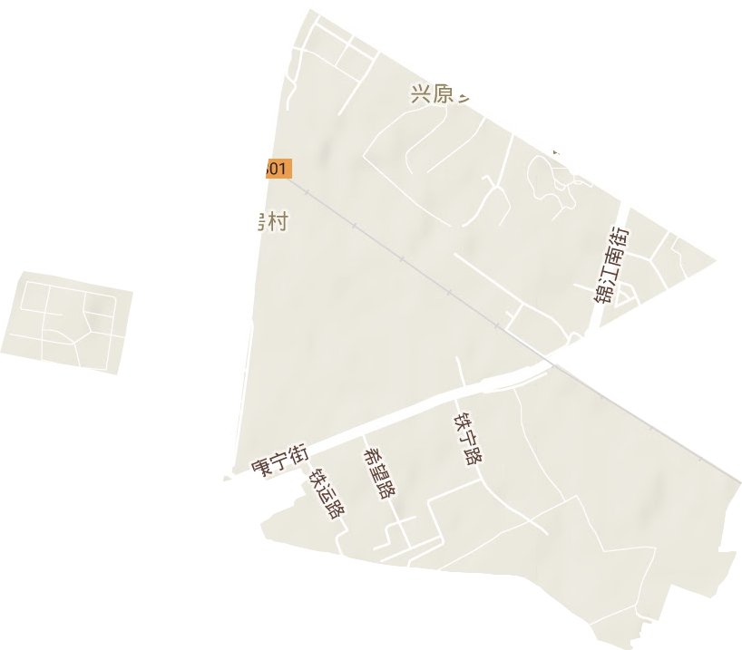 铁西街道地形地图
