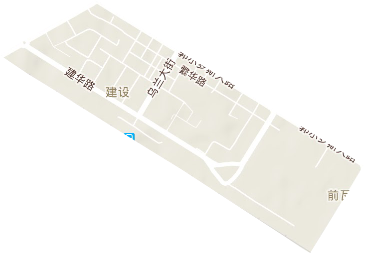 建设街道地形地图