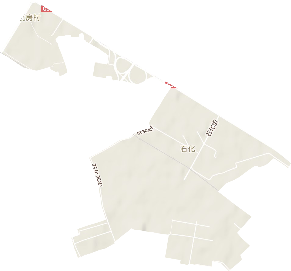 石化街道地形地图