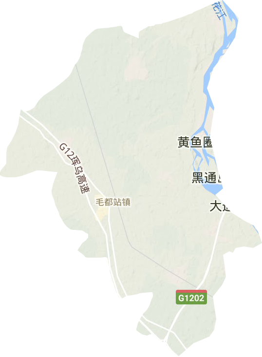 毛都站镇地形地图