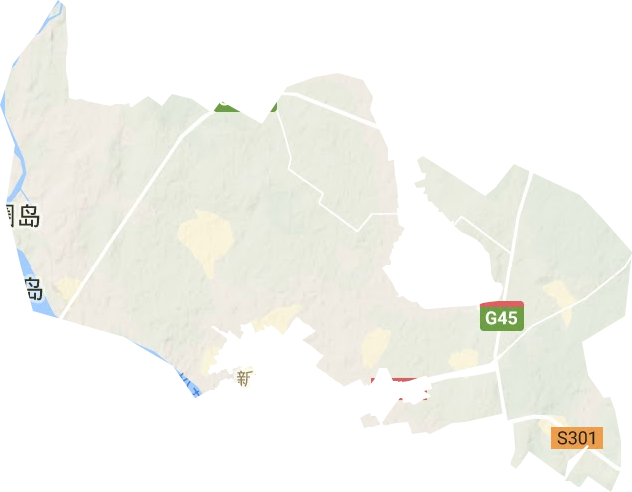 新城乡地形地图